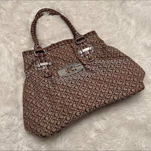 Guess large brown shoulder bag